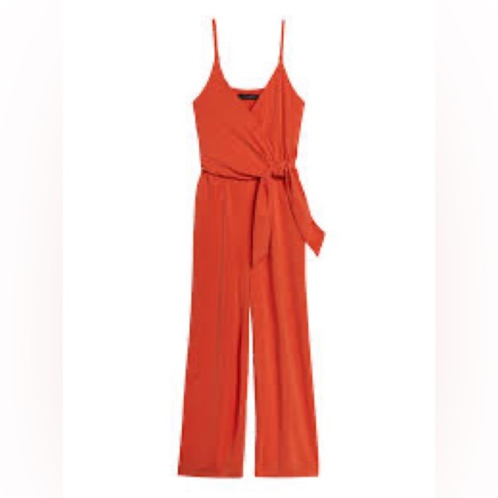 Banana Republic sandwashed wrap top cropped jumpsuit size extra small
